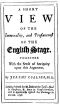 [Gutenberg 44645] • A Short View of the Immorality, and Profaneness of the English Stage / Together with the Sense of Antiquity on this Argument